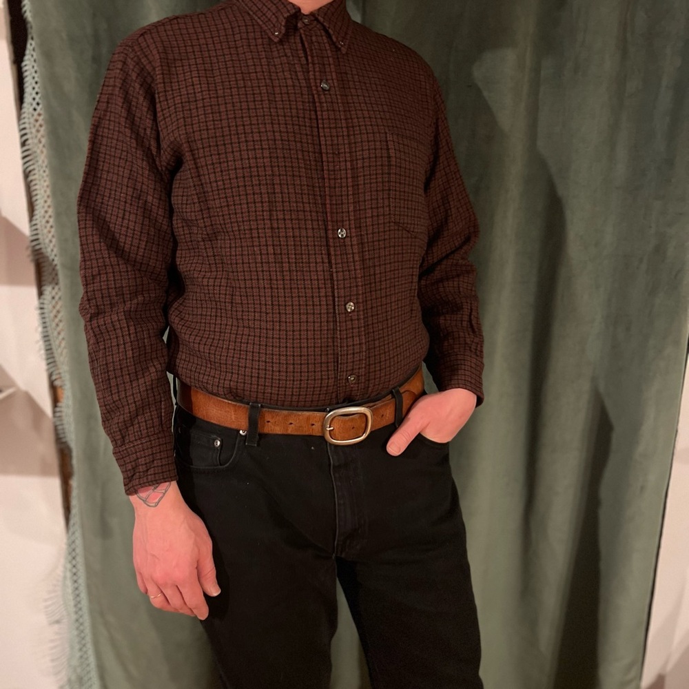 Vintage Plaid Button-Up Shirt
